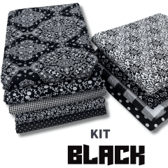 Kit Tricoline Black 9 Cortes de 35x50cm
