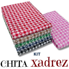 Kit Chita Xadrez 6 Cortes de 50x140cm