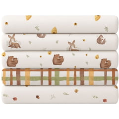 Kit Tricoline Autoral Baby Malú 5 Cortes de 50x150cm