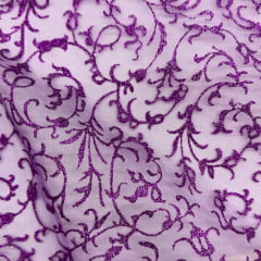 Organza Estampada Azul RELÂMPAGO