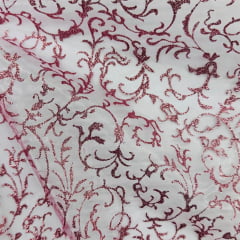 Organza Estampada Rosa