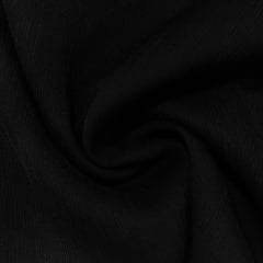 Tecido Crepe de Seda Canelado Preto Tecido Crepe de Seda Canelado Preto