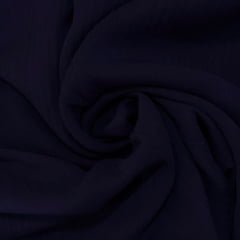 Tecido Crepe de Seda Canelado Azul Marinho Tecido Crepe de Seda Canelado Azul Marinho