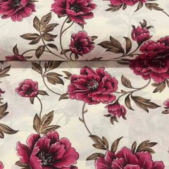 Lençol Elegance Flores Grandes Rosas Lençol Elegance Flores Grandes Rosas