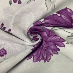Lençol Elegance Mini Flores Roxas 2,50m