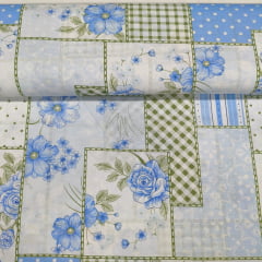 Tergal Patchwork Azul Bebê Tergal Patchwork Azul Bebê