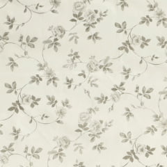 Microfibra Floral Simples Cinza 2,40m