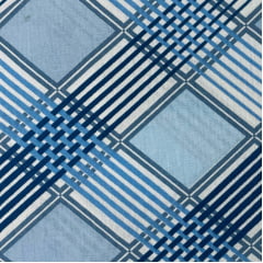 Percal 150 Fios Geométrico Azul
