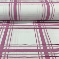 Percal 150 Fios Xadrez Rosa