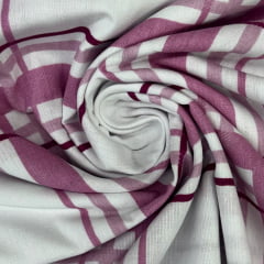 Percal 150 Fios Xadrez Rosa