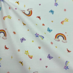 Flanela Cueiro Digital Arco-Íris Encantado Flanela Cueiro Digital Arco-Íris Encantado