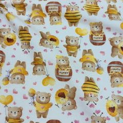 Flanela Cueiro Digital Ursos Melosos Flanela Cueiro Digital Ursos Melosos