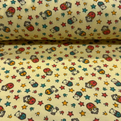 Flanela Cueiro Patrulha dos Bichos Amarelo