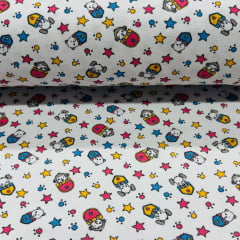 Flanela Cueiro Patrulha dos Bichos Branco Flanela Cueiro Patrulha dos Bichos Branco