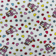 Flanela Cueiro Unicornios Fundo Branco