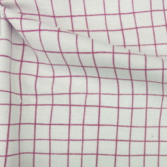 Flanela Cueiro Premium Xadrez Rosa