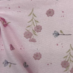 Flanela Cueiro Floral Rosado Flanela Cueiro Floral Rosado