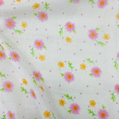 Fralda Dupla Flores Lindas 80x80cm 