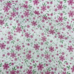 Fralda Dupla Premium Floralzinho Rosa