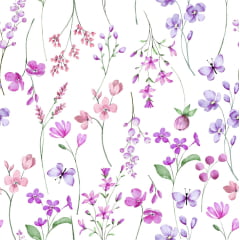 Fustão Digital Flores Lindas 