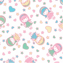 Fustão Meninas Felizes Fundo Branco 