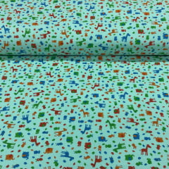 Fustão Safari Verde Água  