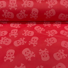 Tecido TNT 40g Caveiras Vermelho