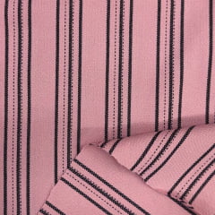 Alfaiataria com Elastano Listrado Rosa Alfaiataria com Elastano Listrado Rosa