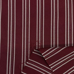 Alfaiataria com Elastano Listrado Vermelho