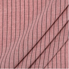 Alfaiataria Risca de Giz Linho Rosê