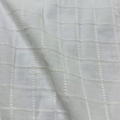 Cambraia de Algodão Grid Off White