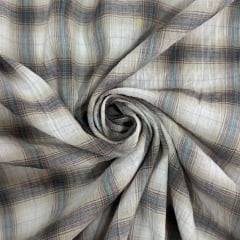 Cambraia de Algodão Xadrez Branco e Cinza LIVE Cambraia de Algodão Xadrez Branco e Cinza LIVE