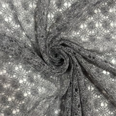 Tecido Crochet Mini Teias de Aranha LIVE