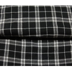 CORTE 0,70x1,40cm Flanela Xadrez Preto e Branco CORTE 0,70x1,40cm Flanela Xadrez Preto e Branco
