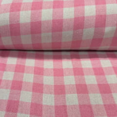 Flanela Rosa e Branco  