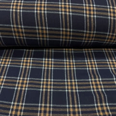 Flanela Xadrez Azul e Amarelo