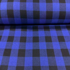 Flanela Xadrez Azul Royal Flanela Xadrez Azul Royal