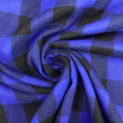 Flanela Xadrez Azul Royal