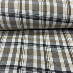 Flanela Xadrez Bege Mescla