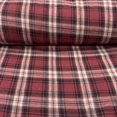 Flanela Xadrez Branco e Vermelho