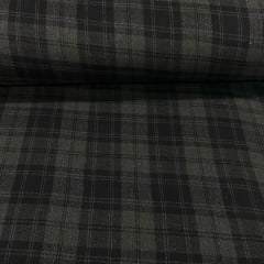 Flanela Xadrez Cinza Chumbo e Preto 