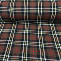 Flanela Xadrez Marrom e Vermelho
