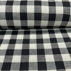 Flanela Xadrez Preto e Branco