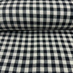Flanela Xadrez Preto e Branco Pequeno