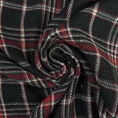 Flanela Xadrez Preto e Vermelho