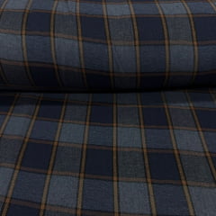 Flanela Xadrez Tons de Azul 