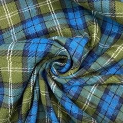 Flanela Xadrez Verde Escuro e Azul