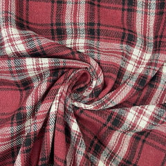 Flanela Xadrez Vermelho Paixão e Branco