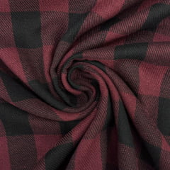 Flanela Xadrez Vermelho Vinho