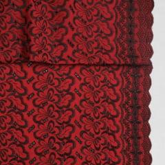 Laise Broderi Bicolor Vermelho com Preto